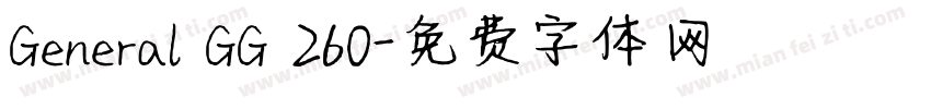 General GG 260字体转换
